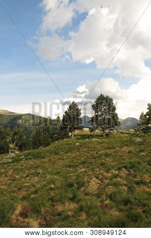 View Of Llubriqueto Valley In National Park Aiguestortes, Catalonia, Spain