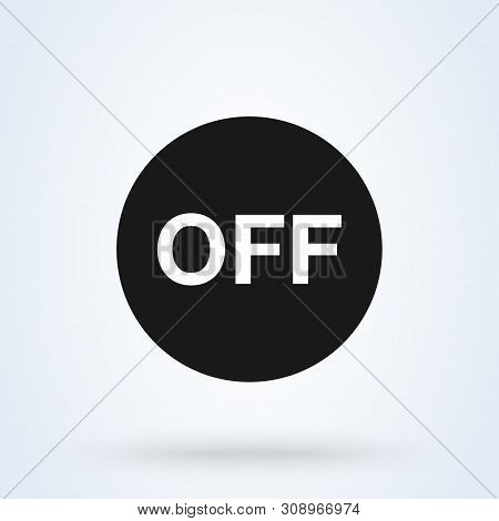 Off Switch Button Simple Vector Modern Icon Design Illustration.