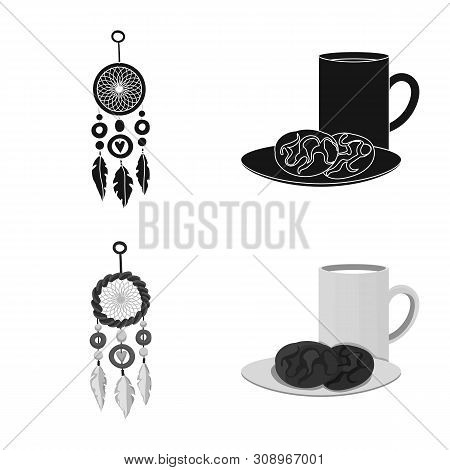 Isolated Object Of Dreams And Night Sign. Set Of Dreams And Bedroom Stock Vector Illustration.