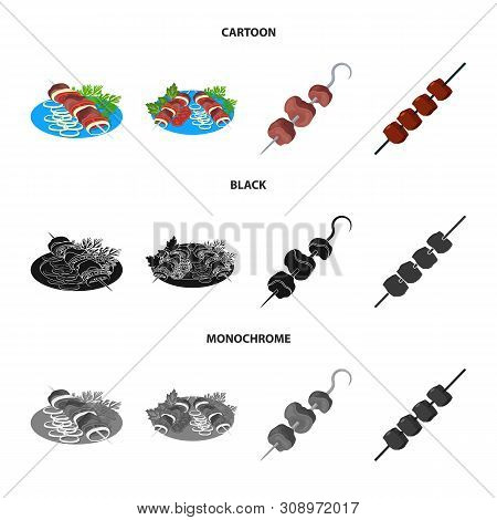 Isolated Object Of Grill And Bbq Icon. Collection Of Grill And Cover Vector Icon For Stock.