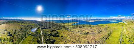 Aerial View Of The Coastline Seen From Clooney Towards Portnoo By Ardara, County Donegal . Ireland