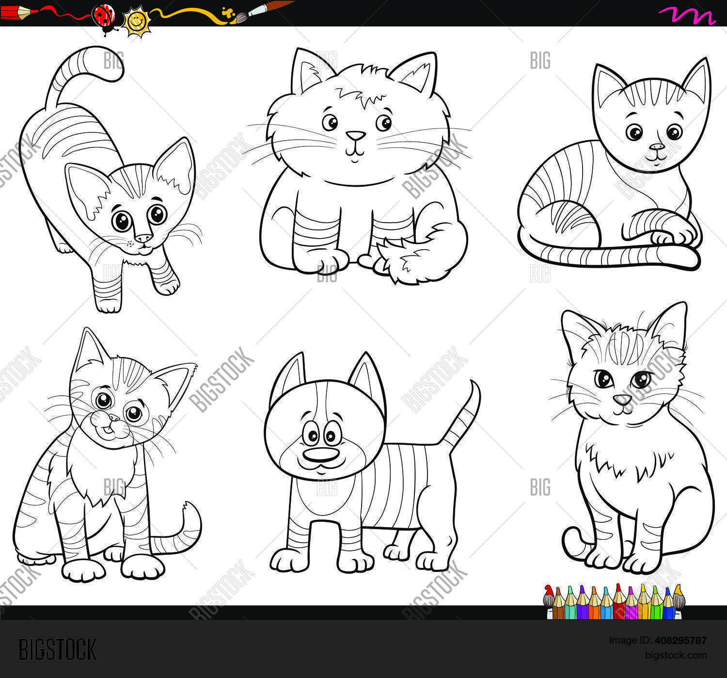 Black White Cartoon Vector &amp; Photo (Free Trial) | Bigstock