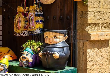 Raquira, Colombia - February 2021. Beautiful Handiccrafts At The Small Town Of Raquira. The City Of 