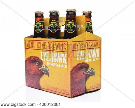 IRVINE,CA - SEPTEMBER 30, 2017: Eye of the Hawk Imperial Ale. From the Mendocino Brewing Company, in Ukiah, California. 
