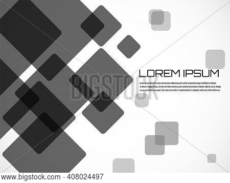 Abstract Geometric Background With Squares. Vector Banner Design For Your Content, Business, Emplate
