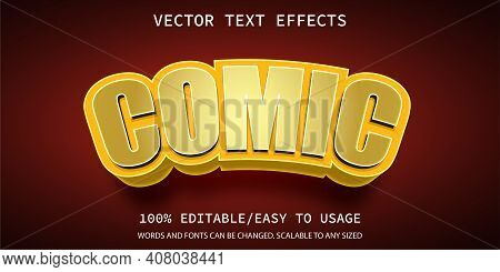 Comic Text Effect Vector Template Easy Editable