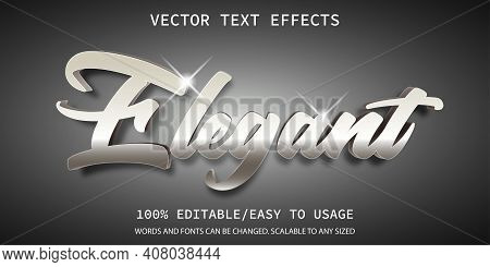 Elegant Text Effect Vector Template Easy Editable