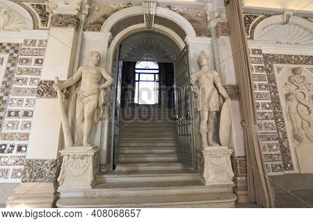 Padova, Italy - Oct 11, 2016: Baroque Interior Of Villa Contarini On Oct 11, 2016 In Padova, Italy. 