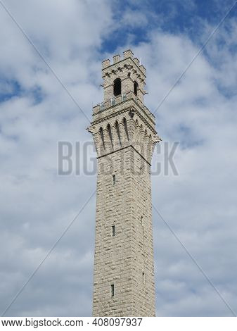 Image Of The Pilgrim Monument In Provincetown. Build In 1910 To Commemorate The First Landfall Of Th
