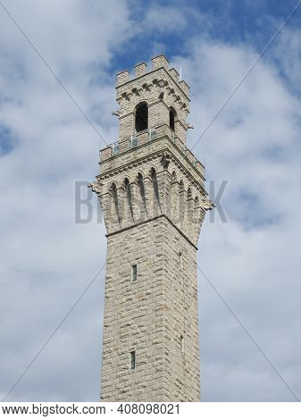 Image Of The Pilgrim Monument In Provincetown. Build In 1910 To Commemorate The First Landfall Of Th