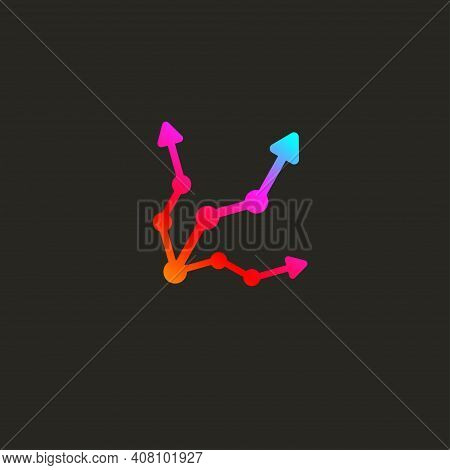 Arrow Up Business Logo. Development And Progress Symbol. Vector Illustration