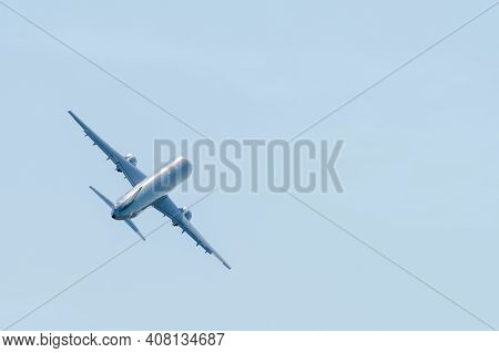 August 30, 2019. Zhukovsky, Russia. Promising Russian Medium-range Narrow-body Passenger Aircraft Ir