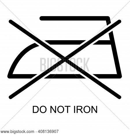Don T Iron Flat Icon Isolated On White Background. No Ironing Symbol. Machine Vector Illustration .