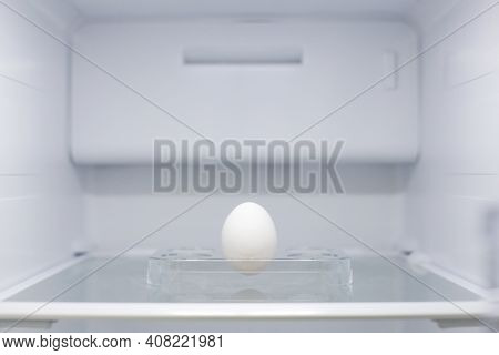 Home Appliance - Egg Inside Open Two-door White Refrigerator