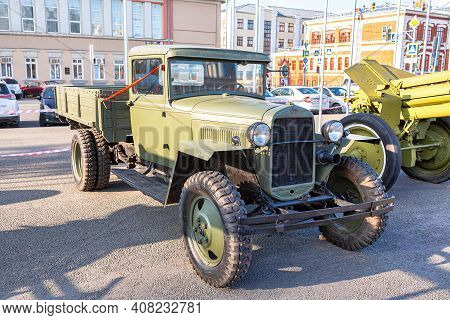 Samara, Russia - October 29, 2020: Soviet Retro Truck 