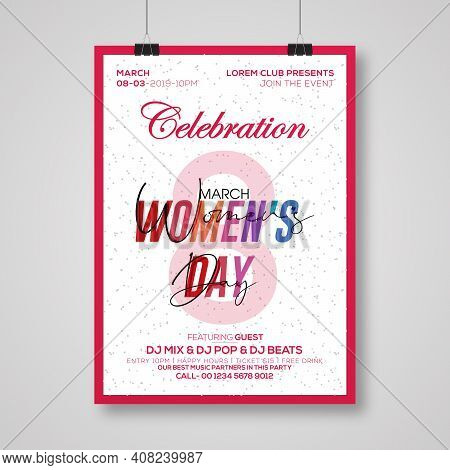 Lovely Happy Women's Day International Celebration Background.