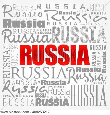 Russia Wallpaper Word Cloud, Travel Concept Background
