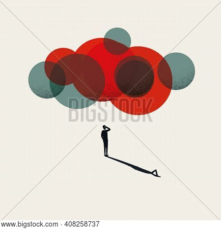 Information Overload Vector Concept. Symbol Of Stress, Being Under Pressure And Exhausted.