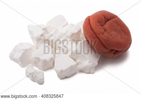 Kudzu And Umeboshi Plum Isolated On White Background