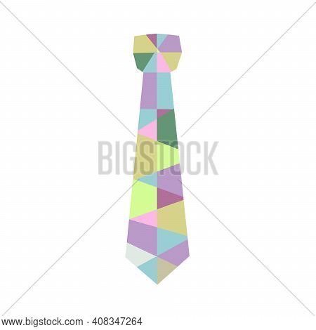 A Multicolored Checkered Funny Necktie, Vector Esp 8