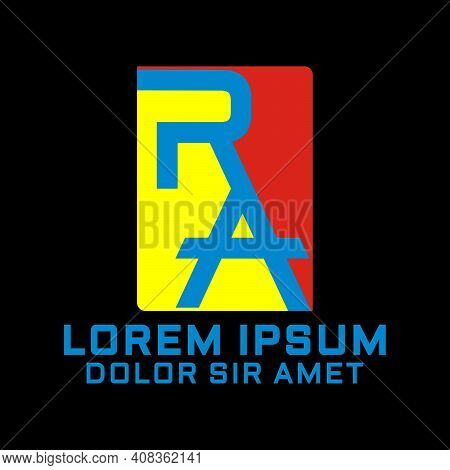Creative, Simple And Elegant Initial Letter Ra Logo Template In Flat Design Monogram Illustration