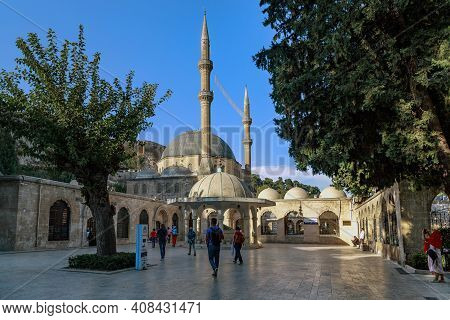 Sanliurfa, Turkey - October 8, 2020: Dergah Mosque Is One Of The Old Buildings Located Next To The C