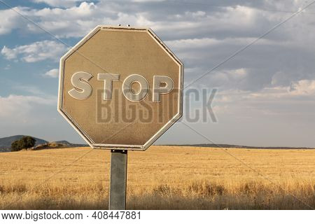 Stop In Southern Spain, With A Nice Blue Sky