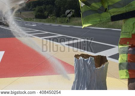 Floor Marking Or Road Marking