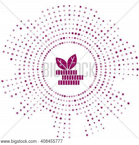 Purple Dollar Plant Icon Isolated On White Background. Business Investment Growth Concept. Money Sav