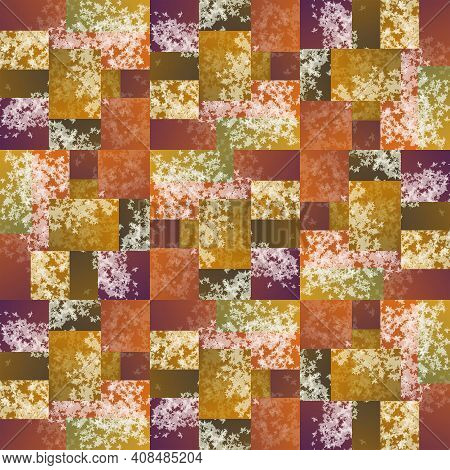 Abstract Geometric Background With Rectangles, Squares And Stripes