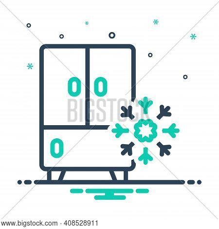 Mix Icon For Refrigerator Frost Coolness Freezer Fridge Storage Household Stockpile Storehouse Keepi