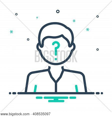 Mix Icon For Suspected Suspicious Doubtful Questionable Anonymous