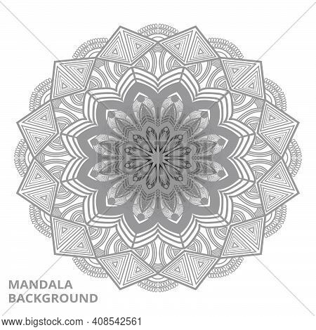 New Pattern Background With Round Mandala Design-2021