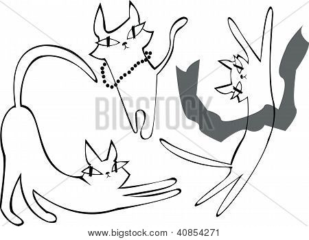 Kedi küçük resim seti