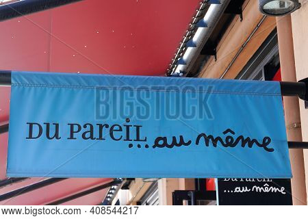 Bordeaux , Aquitaine France - 02 13 2021 : Du Pareil Au Meme Brand Sign And Text Logo Dpam Of Store 