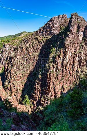 Gorges De Daluis Or Chocolate Canyon As It Is Called By Locals Because Of The Rocks Color Formed By 