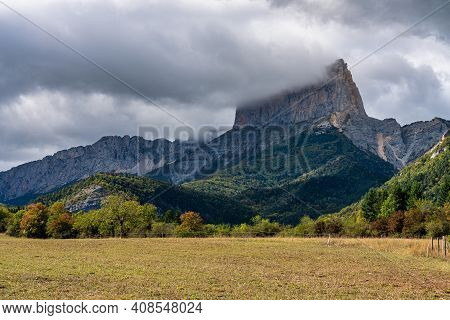 Mont Aiguille Near Clelles In The French Vercors Mountains In France, Europe