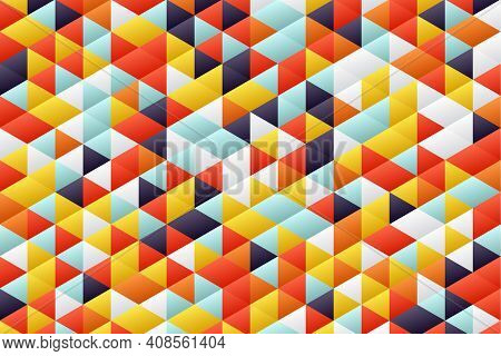Abstract Triangle Colorful Pattern Background. Mosaic Geometric Background. Vector Illustration
