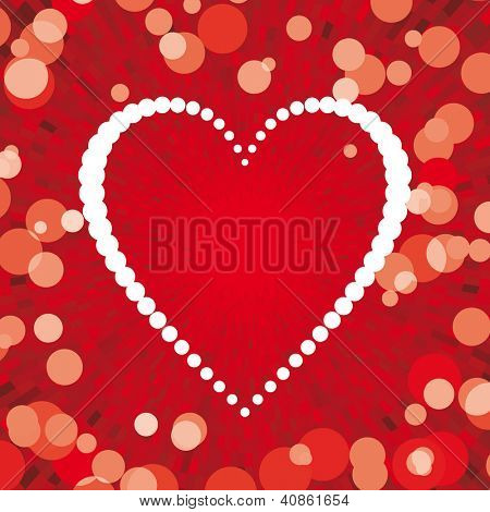 sfondo cuore di vector red circle