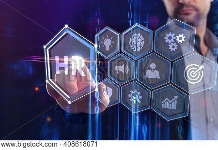 Business, Technology, Internet And Network Concept. Human Resources Hr Management Concept.