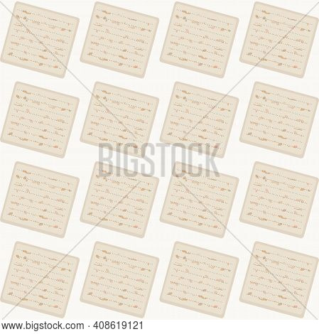 Illustration For The Jewish Passover, Seamless Pattern Of Matzah - The Traditional Food Of The Holid