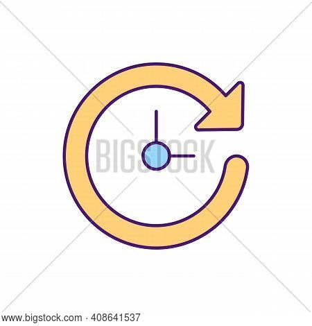 Time Saving Rgb Color Icon. Contract Management Making Company Work Easier. Agreement Creation To Pr