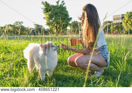 Blonde Woman Taking Traditional Gaucho Chimarrao