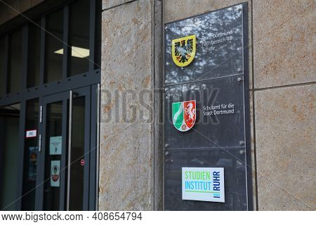 Dortmund, Germany - September 16, 2020: Fachbereich Schule (school Supervisory Authority) In Dortmun