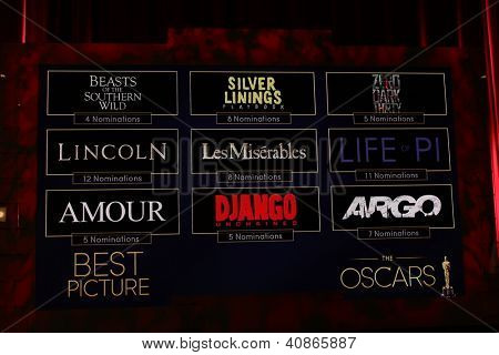 LOS ANGELES - JAN 10: Foto nomination al annunci 2013 Academy Award nomination a Sam