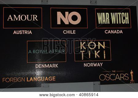 LOS ANGELES - JAN 10: Foreign Language Film nomination al 2013 Academy Award nomination announ