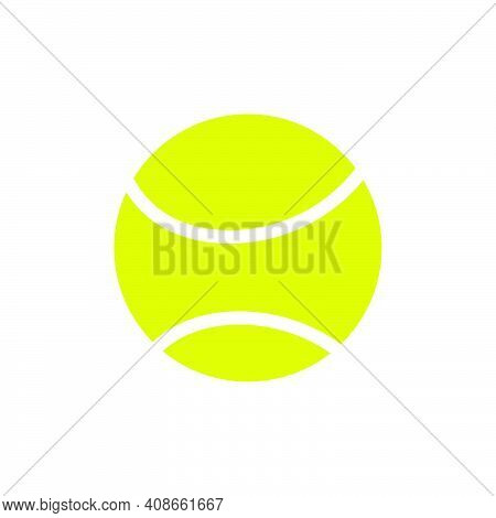 Sport Vector Tennis Ball Game Icon Equipment Illustration. Symbol Tennis Ball Green Isolated Sphere 