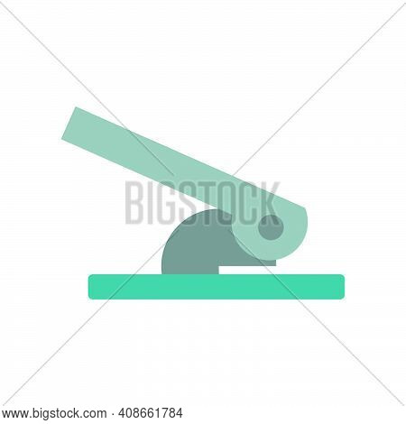 Hole Puncher Office Accessory Stationery Paper Tool. Vector Business Hole Puncher Equipment Work Pap