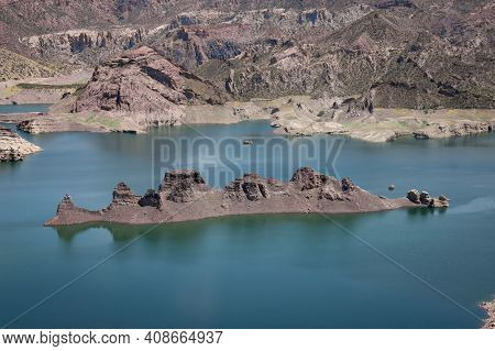 Sub Marine Shaped Geo Form In The Middle Of The Atuel's Canyon, Mendoza Argentina