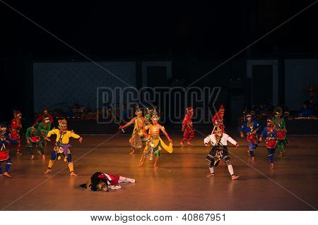 Ramayana Ballet på på Prambanan i Indonesien